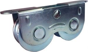 RUEDA DOBLE CON GUIA DE 70MM